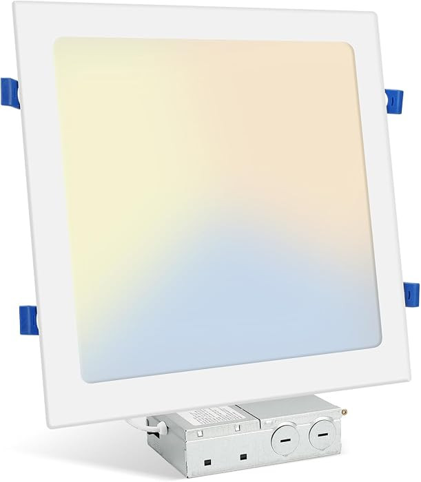 1 Pack 12 Inch Square Recessed Lighting, 5CCT Ultra-Thin LED Downlight, 2700K/3000K/3500K/4000K/5... | Amazon (US)