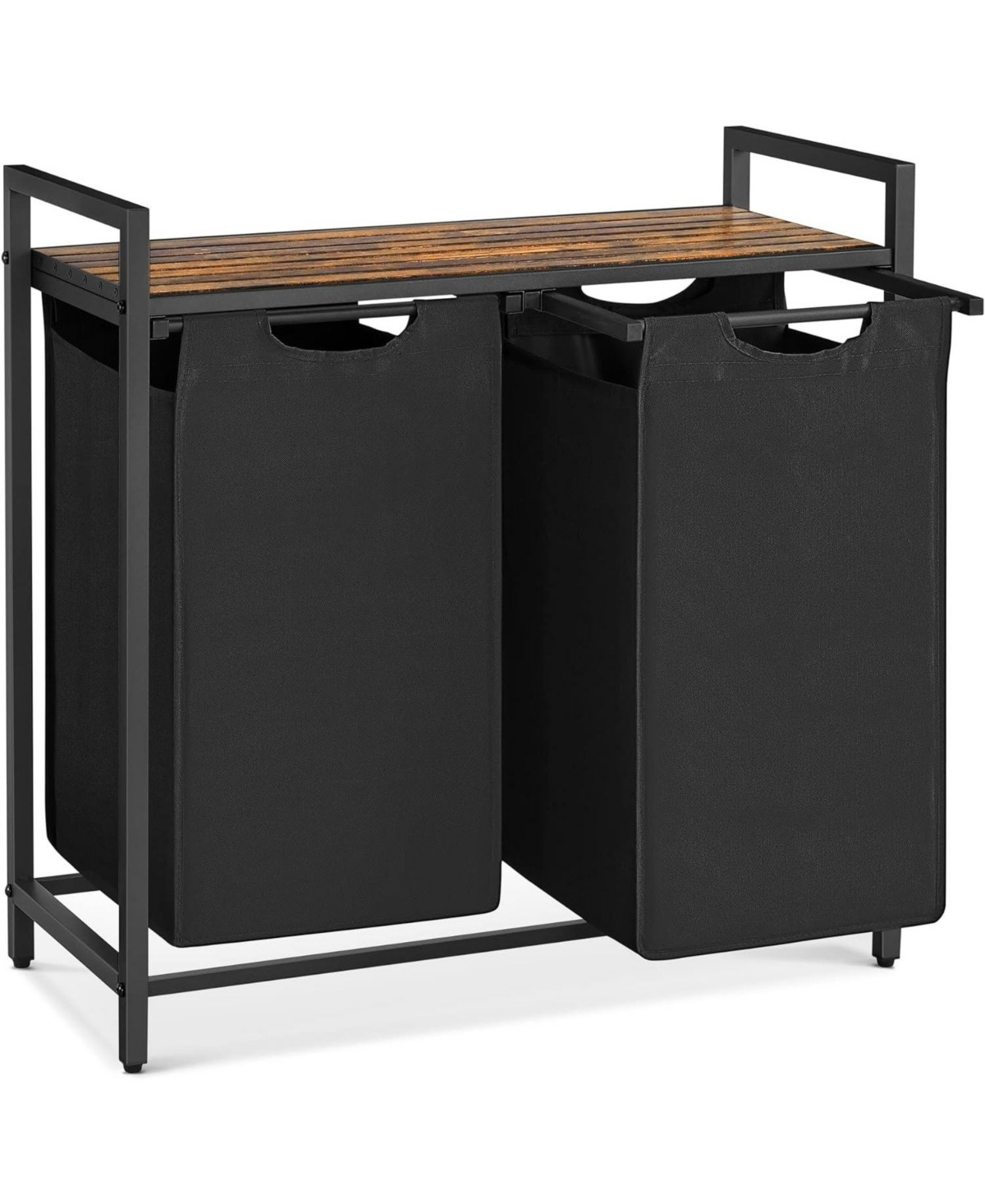 Songmics Home Home Laundry Hamper and Sorter, 2 pull-out & removable bags, White - Black | Macy's