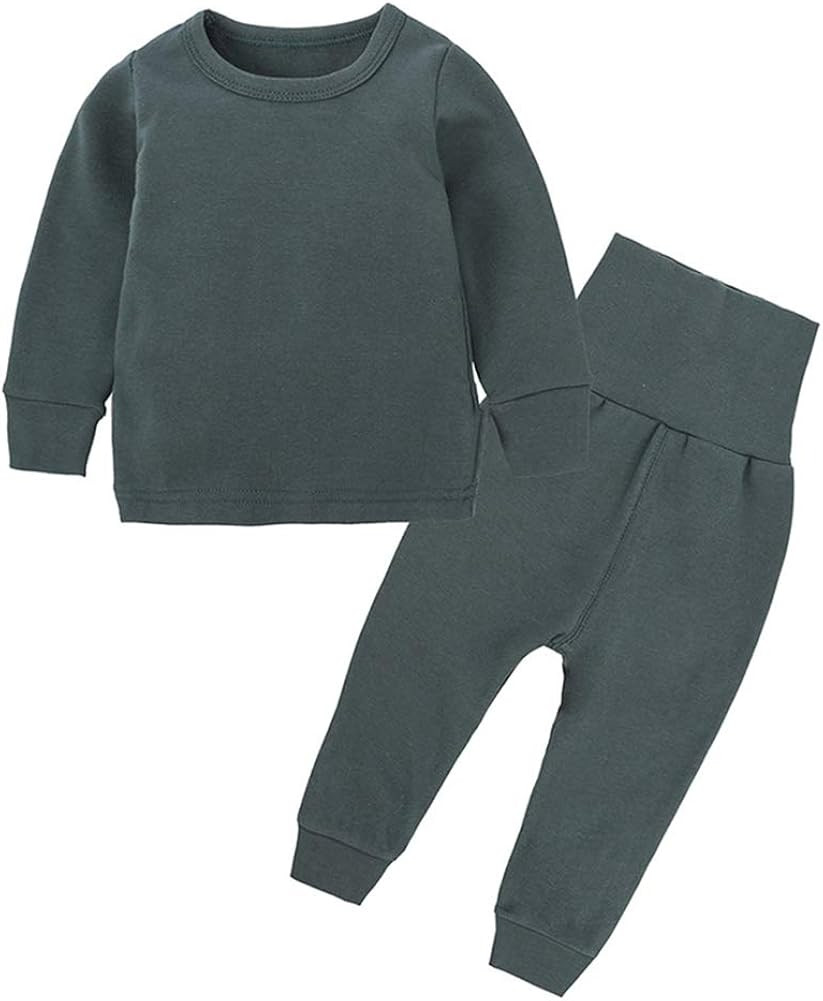 HZYBABY Baby Girls Boys Thermal Underwear Set Toddler Cotton Base Layer Soft Warm Jammies | Amazon (US)