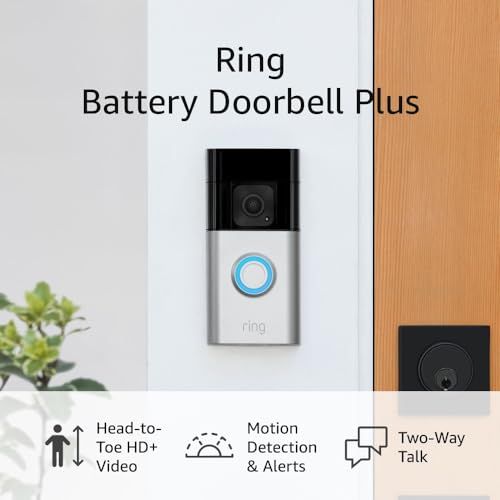 Ring Battery Doorbell Plus | Head-to-Toe HD+ Video, motion detection & alerts, and Two-Way Talk (... | Amazon (US)