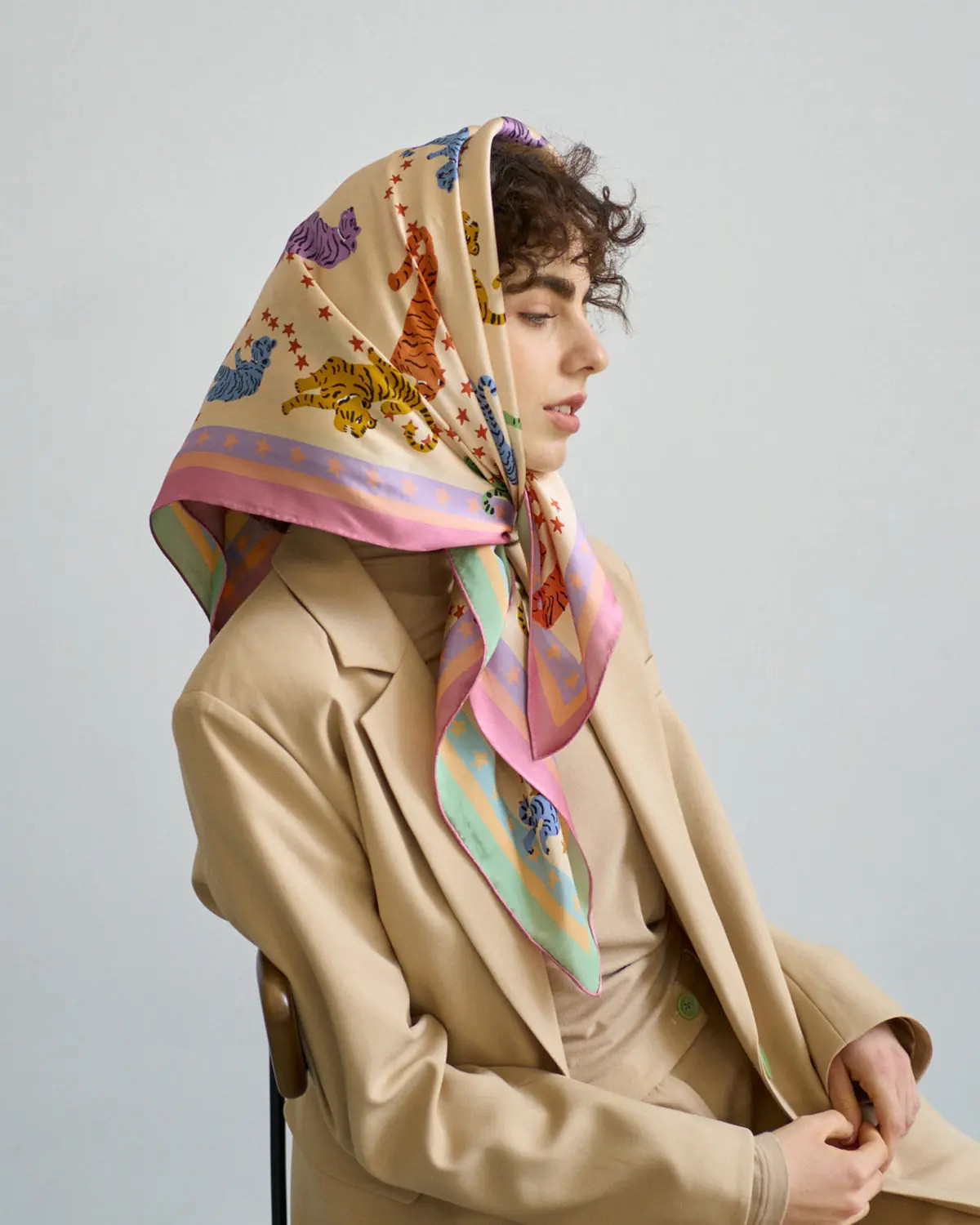 "Neon Tigers" Large Silk Scarf (Women) | Nordstrom | Nordstrom
