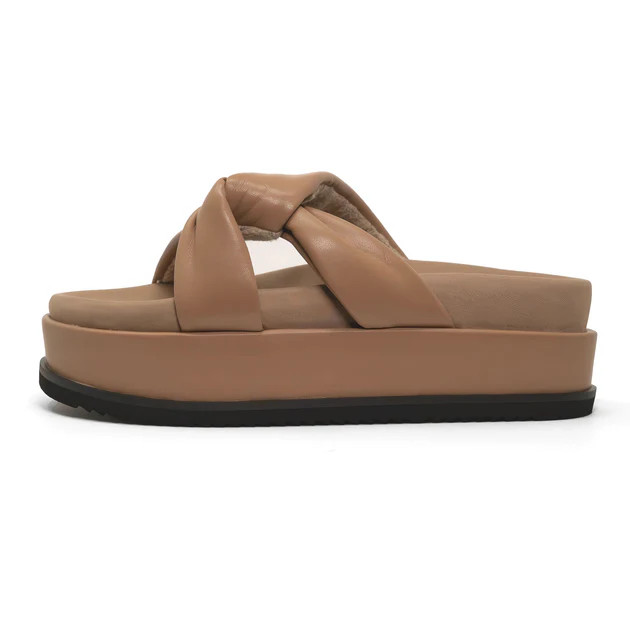 ROAM SIDE SLIP STACK PLATFORM NUDE VEGAN LEATHER | ROAM