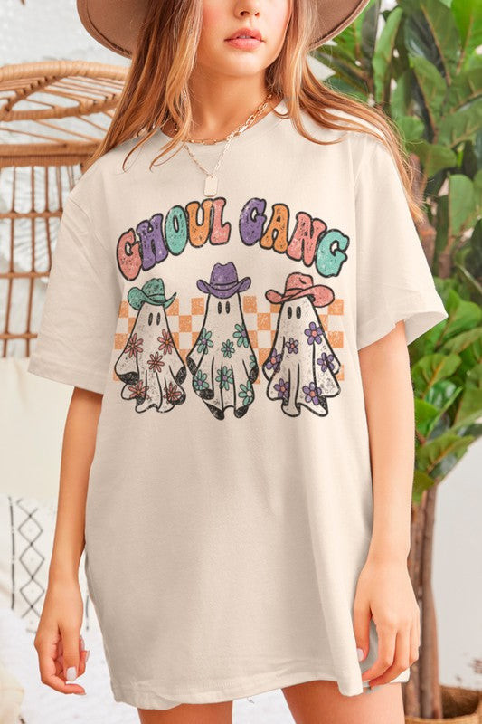 ghoul gang cream oversized tee | Joss and J