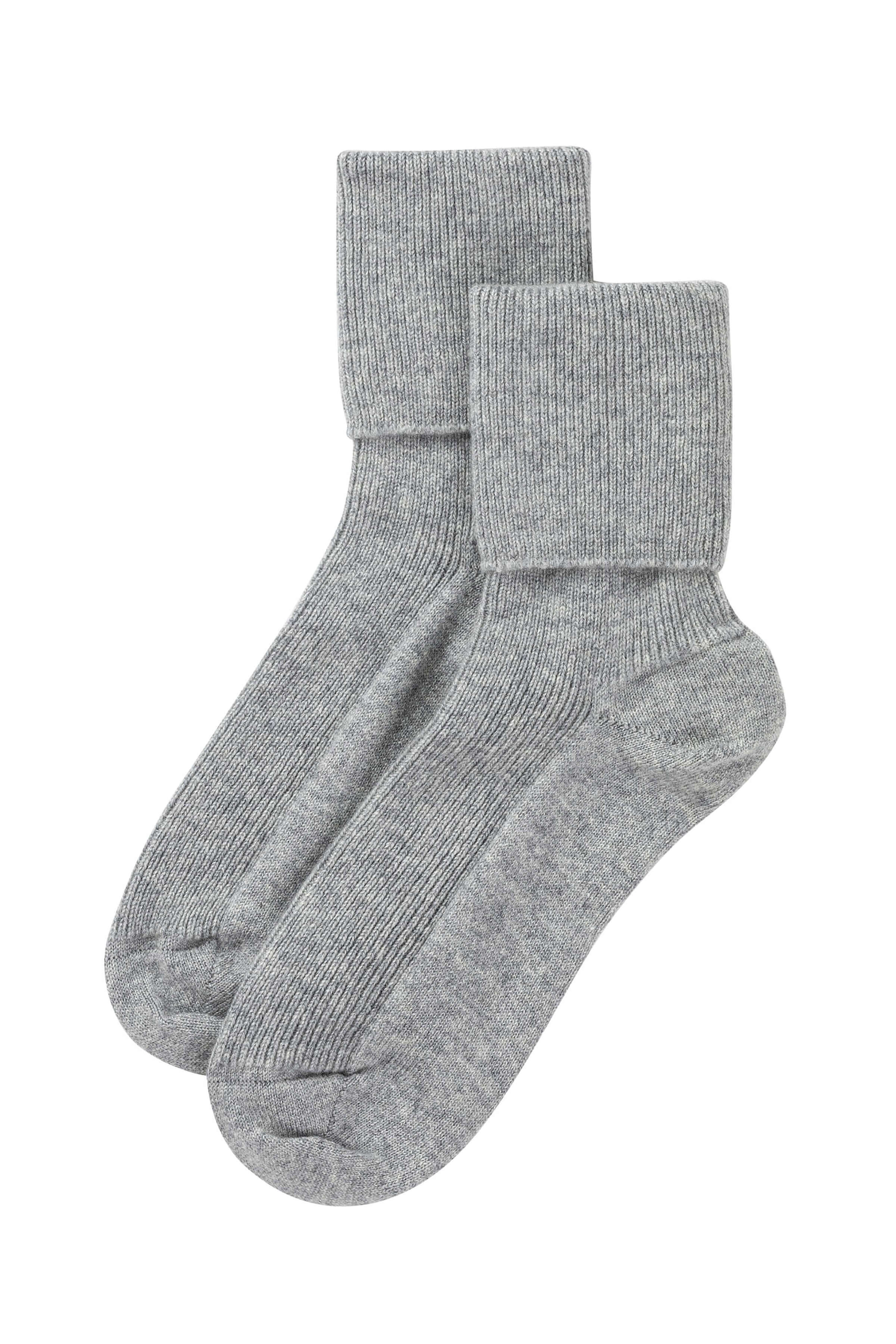 Women's Light Grey Cashmere Socks | Johnstons of Elgin