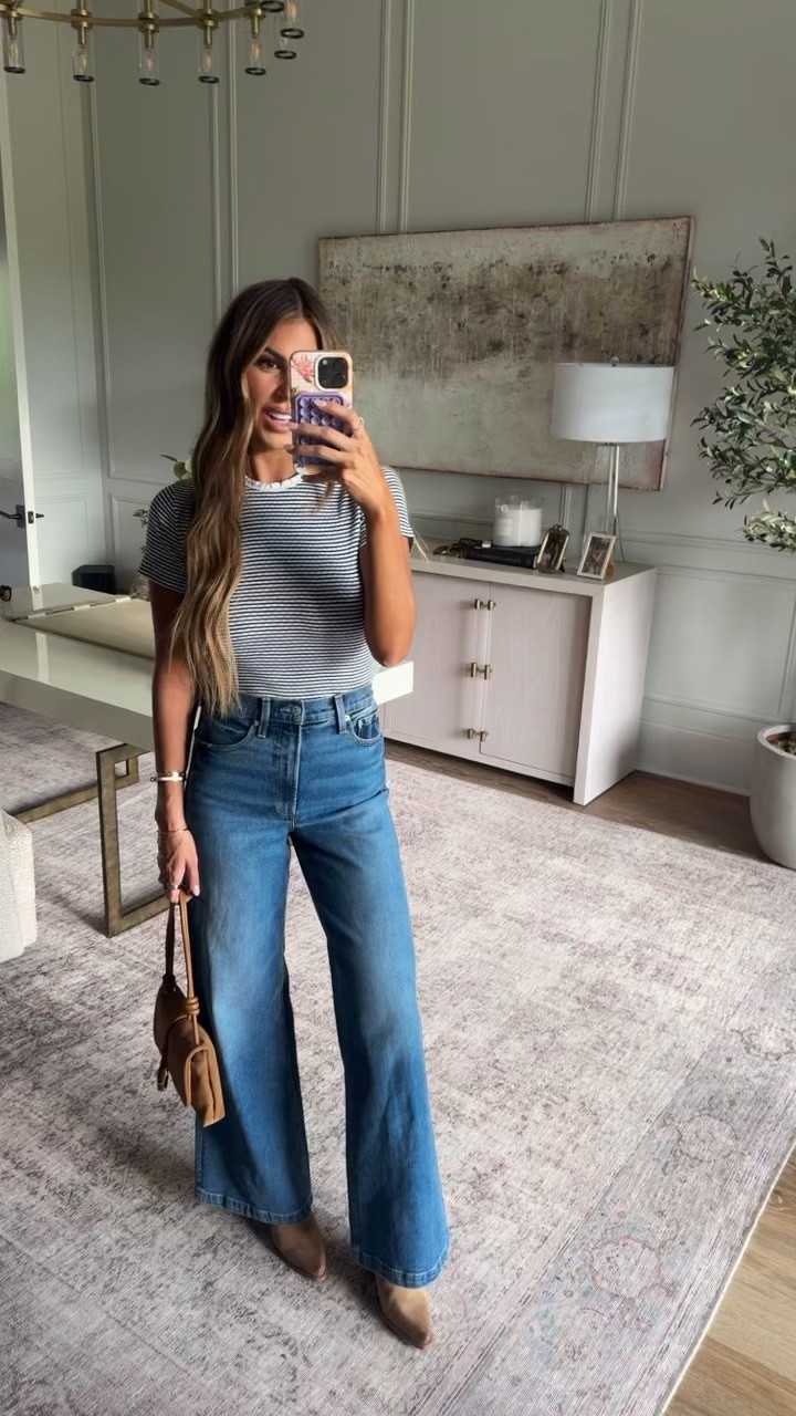 Favorite jeans paired with this perfect Madewell striped top. 10/10! #NSALE