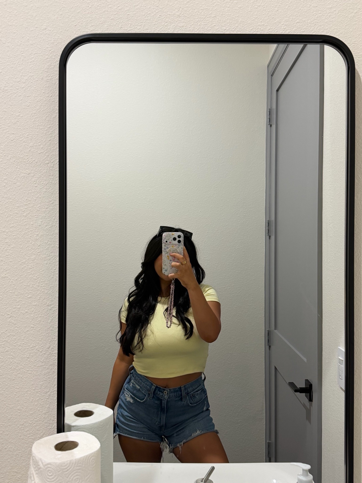 My favorite basic  tops from Aritzia - now in yellow!! Best full coverage shorts 

Postpartum 
Causal outfit 
Ootd
Mom life 
Errands 
Denim shorts 
Abercrombie sale 
Abercrombie shorts

#LTKmomlife #LTKselfcare #LTKSaleAlert