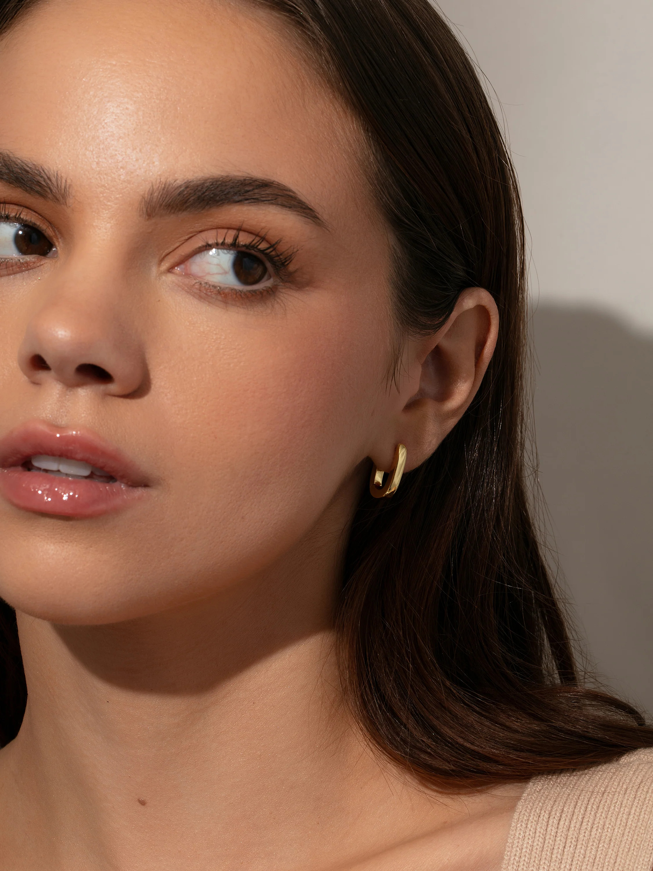 Oval Huggie Earrings in Gold | Hoops and Huggies | Uncommon James | Uncommon James