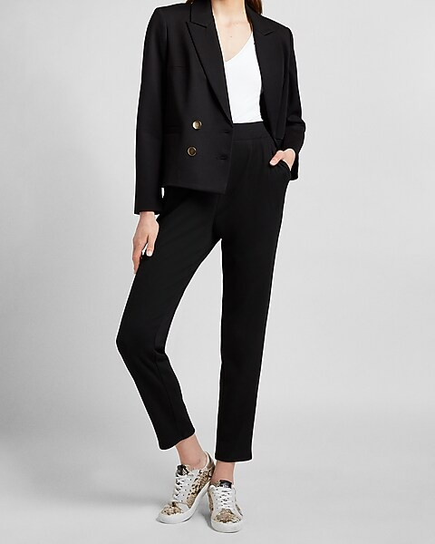 Double Breasted Novelty Button Blazer | Express