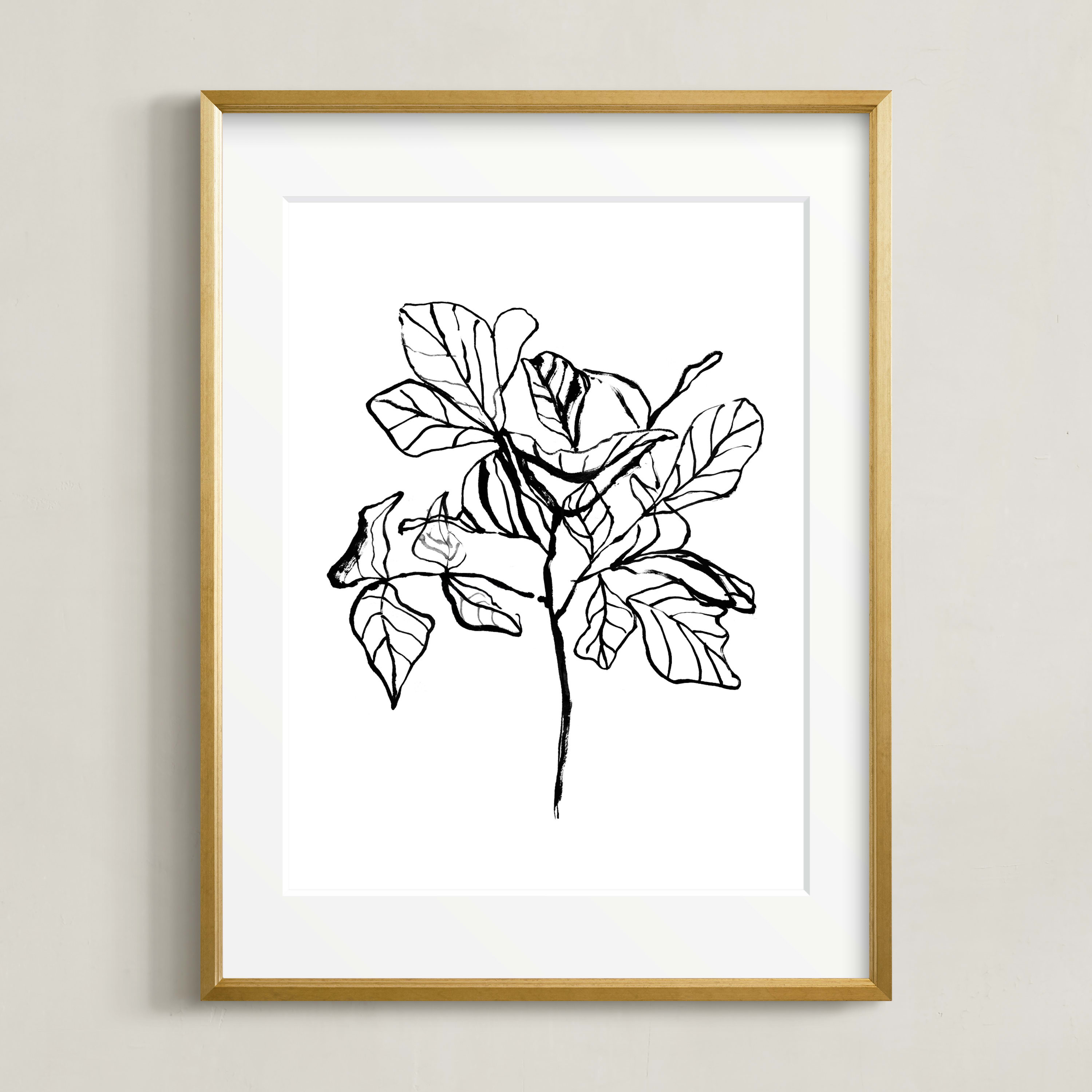 "Fiddle-leaf fig tree 2" - Limited Edition Art Print by Cass Loh. | Minted