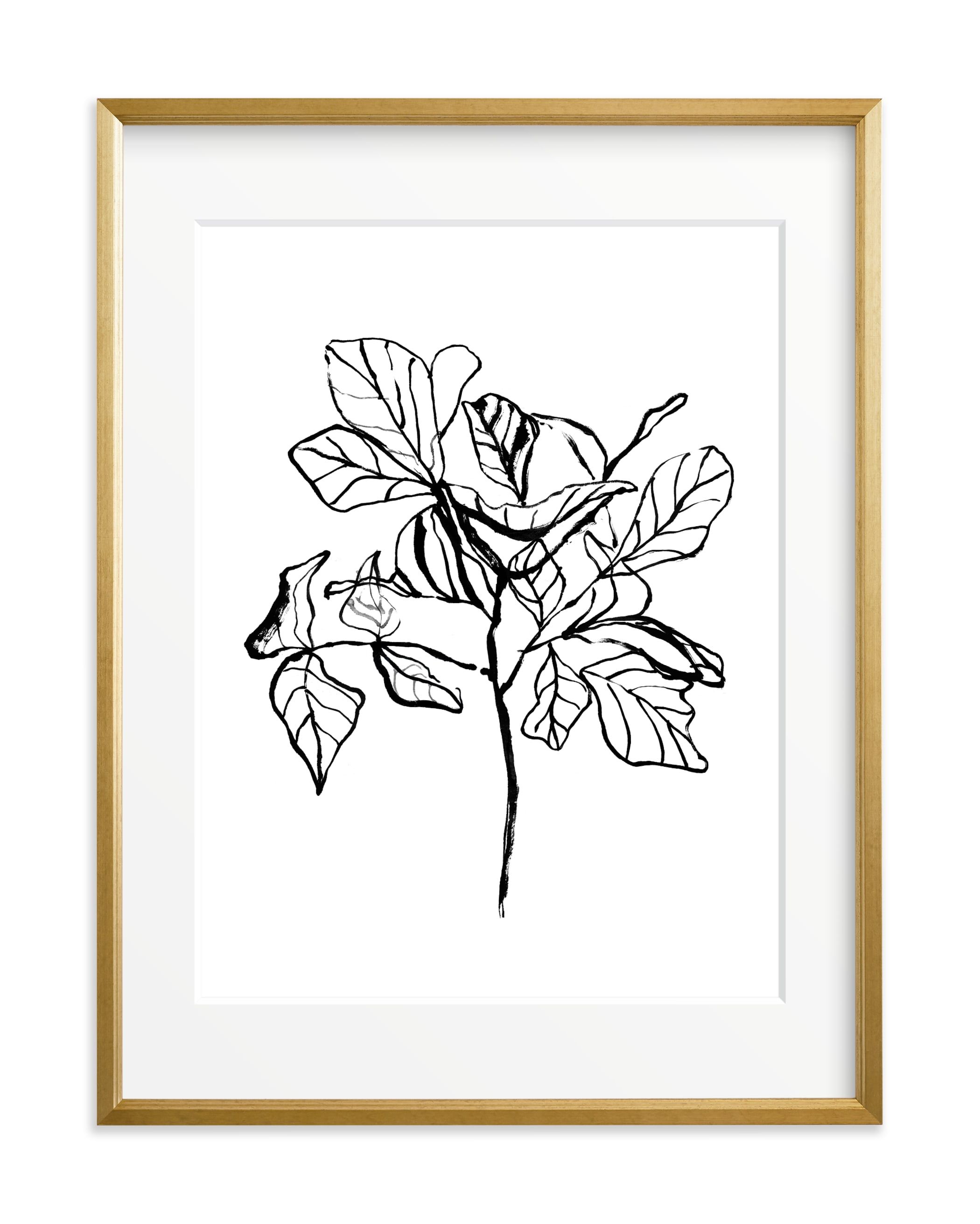 "Fiddle-leaf fig tree 2" - Limited Edition Art Print by Cass Loh. | Minted