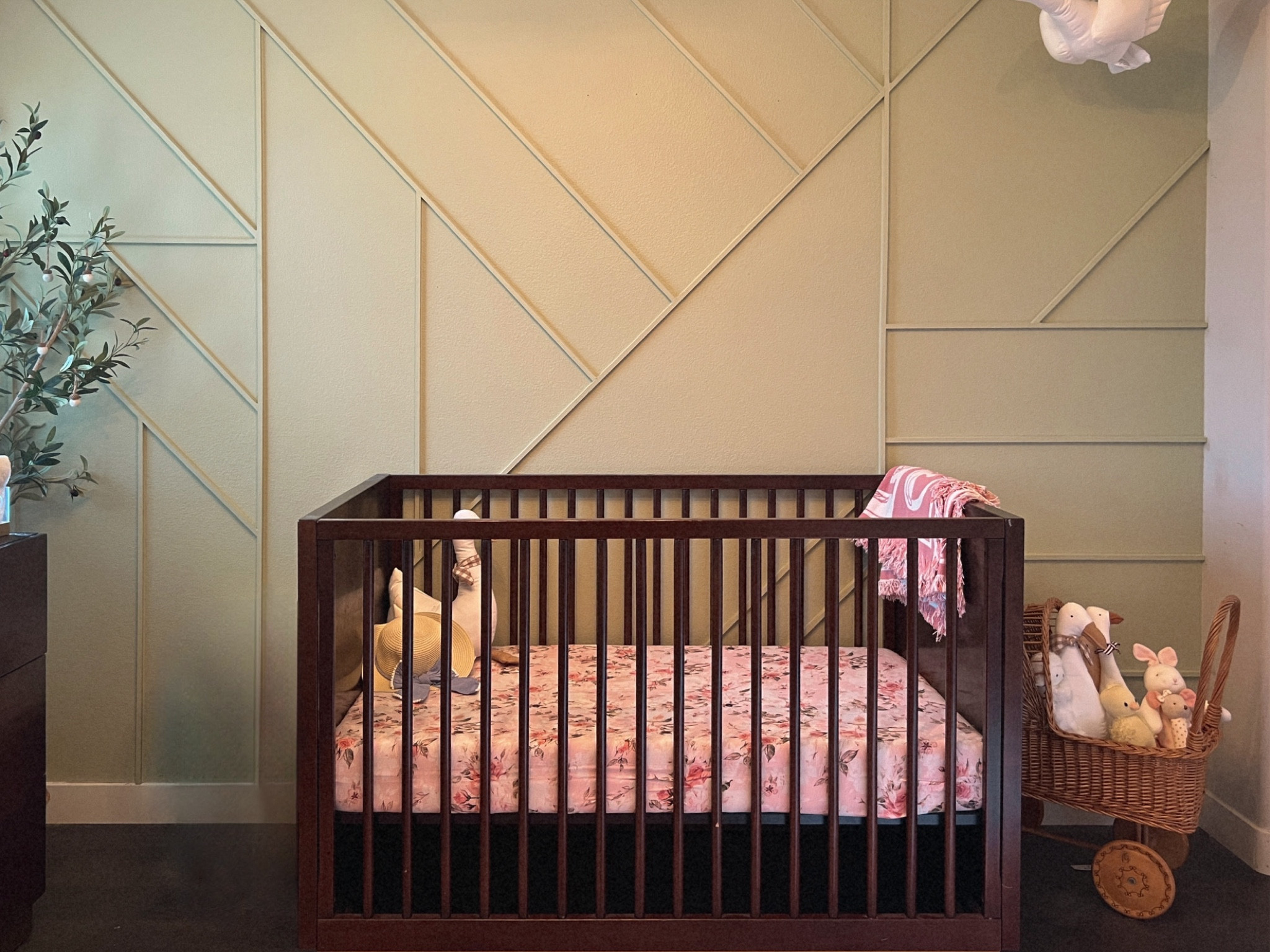 The accent wall in the nursery still needs some decor but is without a doubt one of my favorite parts of the house! 

Nursery, crib, bedding, baby, kids, baby girl, floral nursery, green nursery, pink nursery, elegant nursery, nursery inspo, nursery design, vintage nursery 


#LTKbaby #LTKsalealert #LTKhome