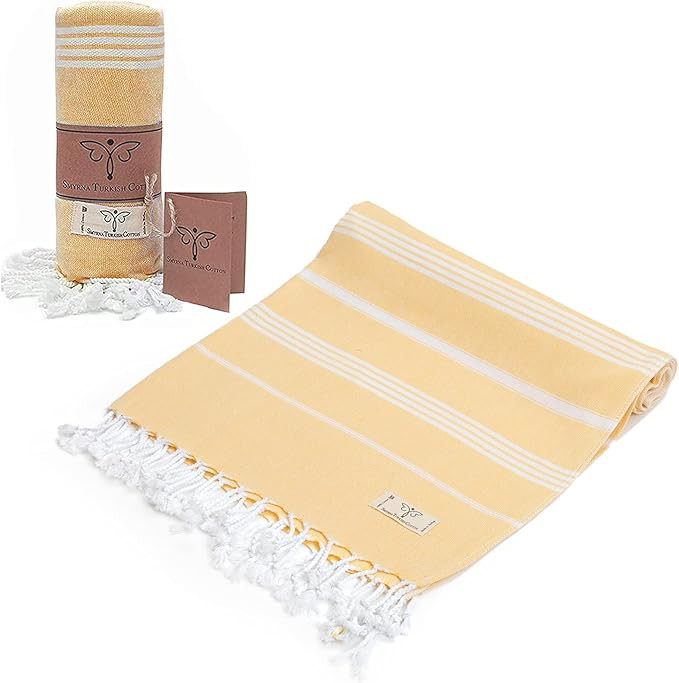 Smyrna Classical Series Original Turkish Beach Towel | Cotton, Prewashed, 37 x 71 Inches | Peshte... | Amazon (US)