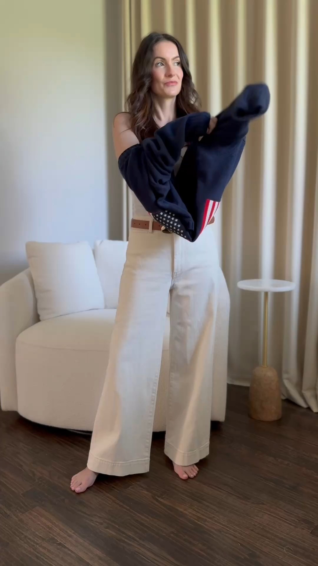 Summer outfits 
Memorial Day outfits 
White pants 
American flag sweater 
Target fashion 
Sandals 
Amazon fashion 

#LTKStyleTip #LTKFindsUnder50 #LTKSaleAlert