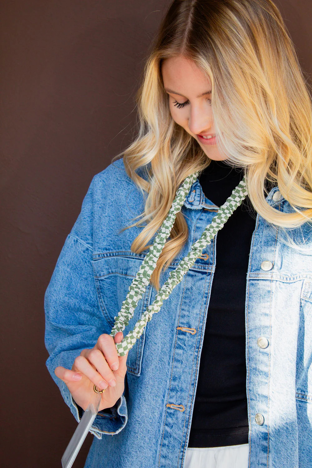 Lindsey Checked Lanyard | Shop Andi