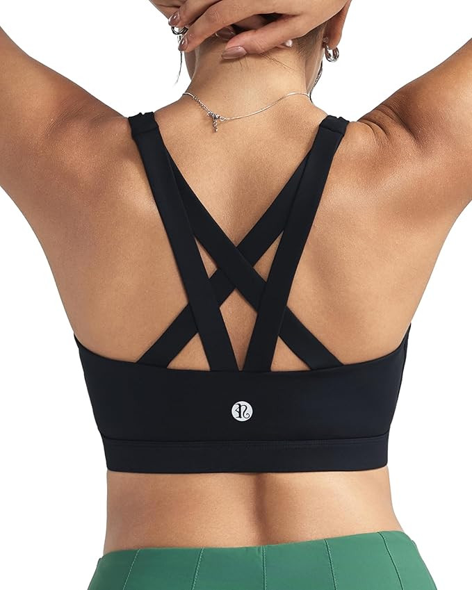 RUNNING GIRL Sports Bras for Women,Padded Strappy Sports Bras Criss-Cross Back Medium Support Spo... | Amazon (US)