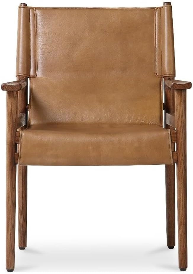 Moe's Home Collection Remy Leather Dining Chair Brown Color | Amazon (US)