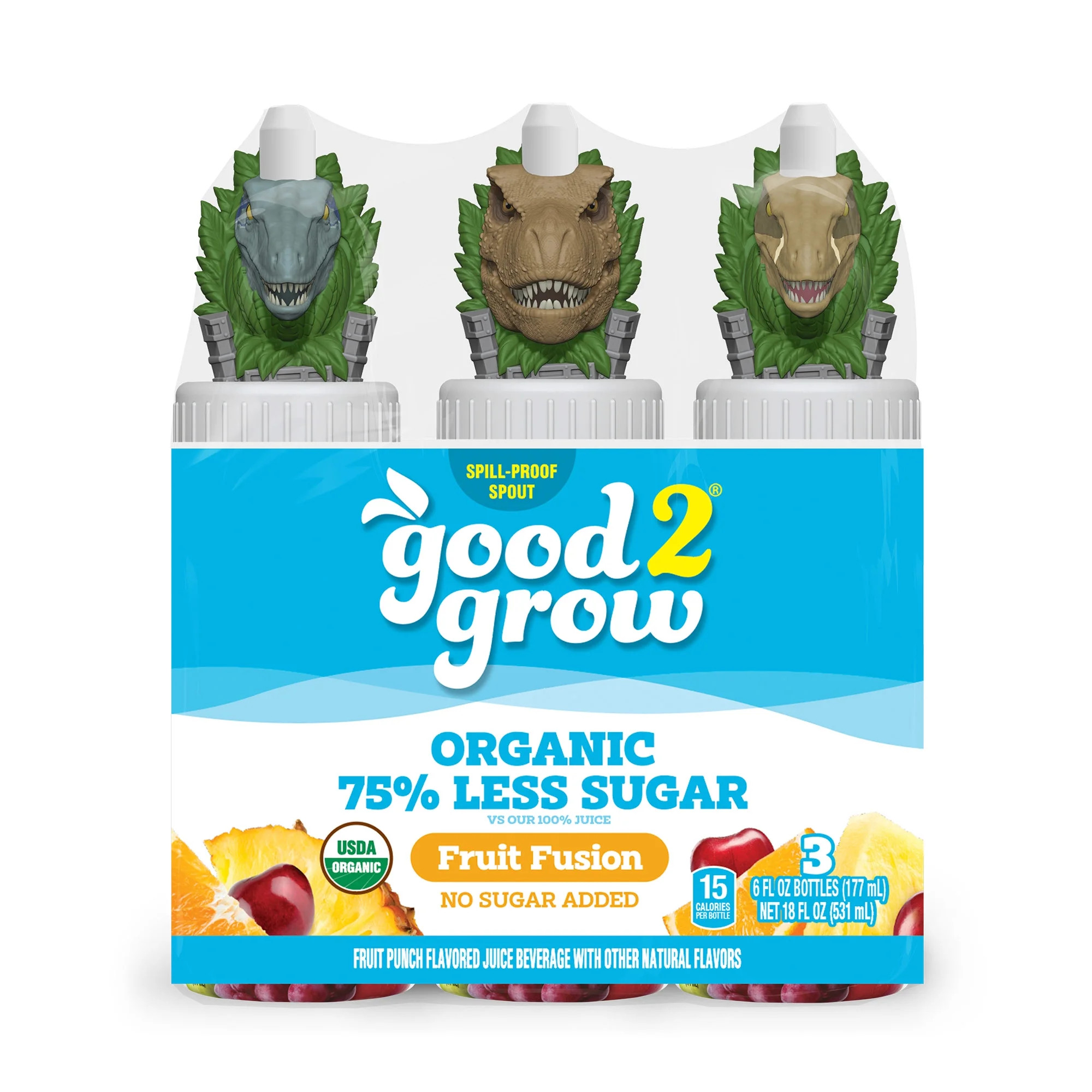 good2grow 6oz Organic Low Sugar Fruit Fusion Juice 3 Pack (Character Tops Vary) | Walmart (US)