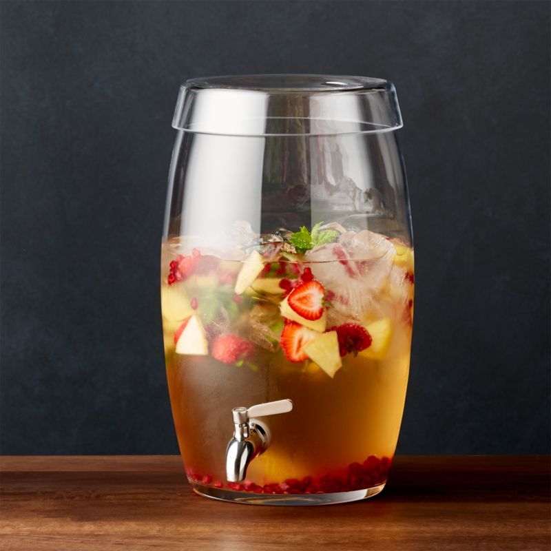 Marin Oregon Glass Drink Dispenser + Reviews | Crate & Barrel | Crate & Barrel