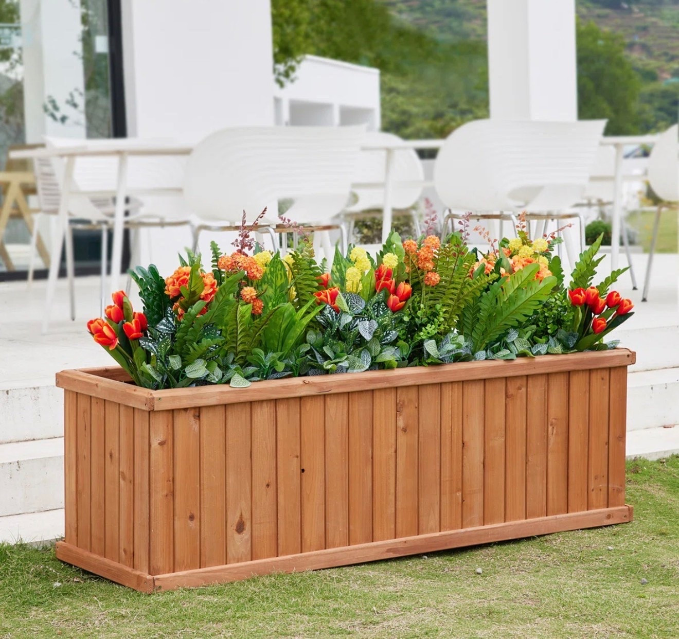 Solid cedar planter box with drainage holes

#LTKHome #LTKSaleAlert #LTKSeasonal