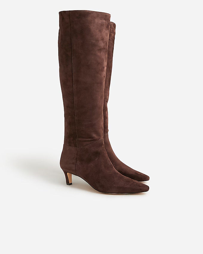 Stevie knee-high ankle boots in suede | J. Crew US