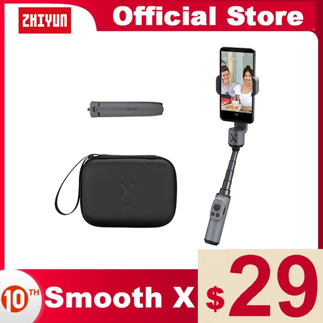 ZHIYUN SMOOTH X oficial liso  cardan palo selfie vara telefone monopod handheld estabilizador par... | Ali Express BR
