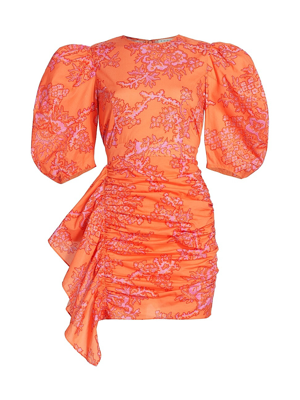 Women's Pia Draped Floral Minidress - Coral Reef Grande - Size 12 - Coral Reef Grande - Size 12 | Saks Fifth Avenue