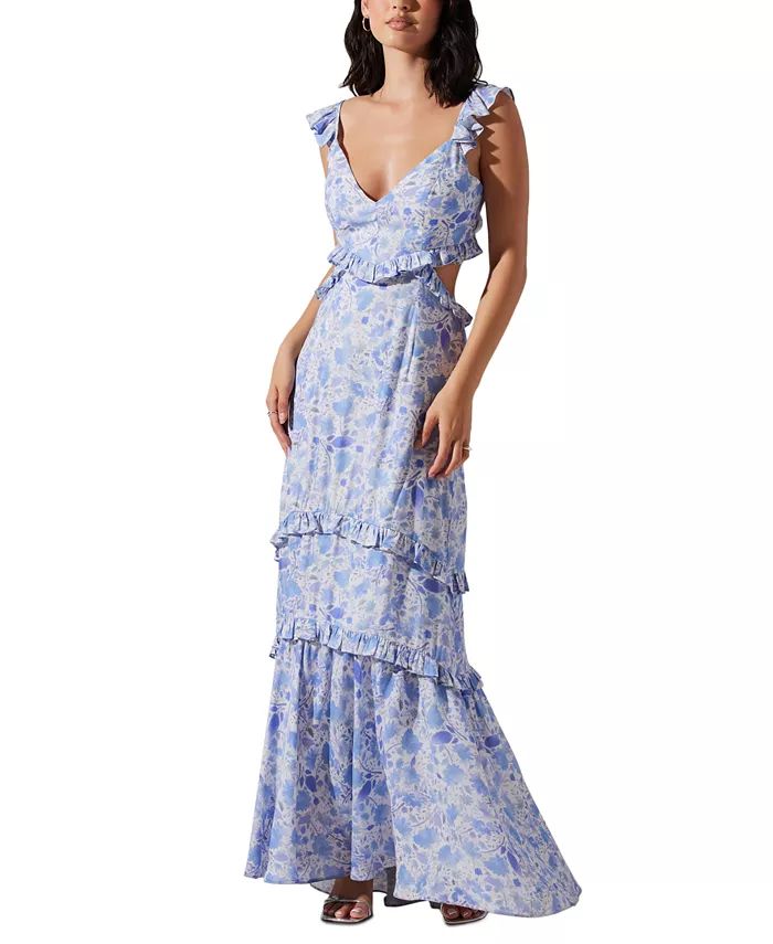 Women's Cassis Floral Print Maxi Dress | Macy's