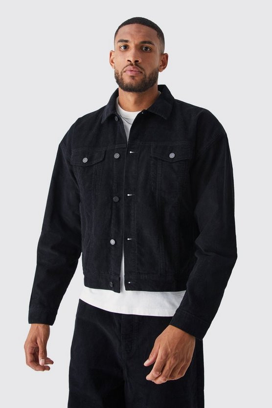 Tall Boxy Fit Cord Jacket | boohooMAN (US & Canada)