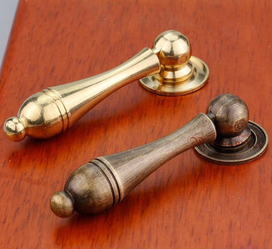 Brass Drop Drawer Knobs Pulls Pendant Dresser Knob Pulls - Etsy | Etsy (US)