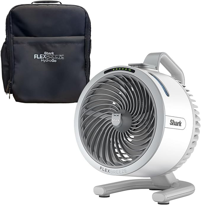 Shark FlexBreeze HydroGo Fan & Travel Bag — Ultra-powerful portable fan with indoor + outdoor e... | Amazon (US)