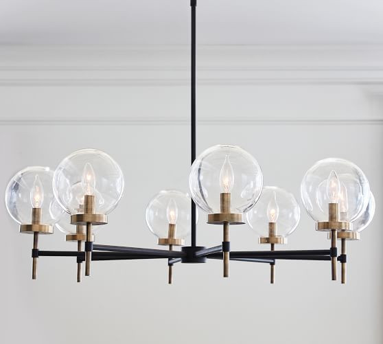 Camryn Glass Globe Round Chandelier | Pottery Barn (US)