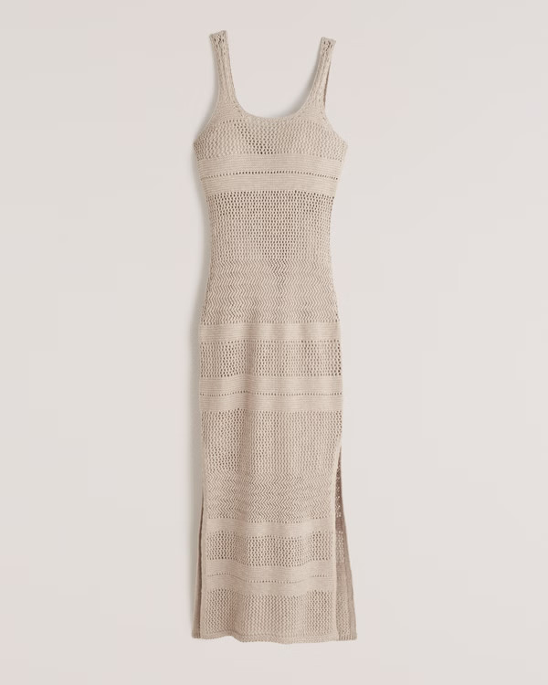 Crochet Midi Sweater Dress | Abercrombie & Fitch (US)