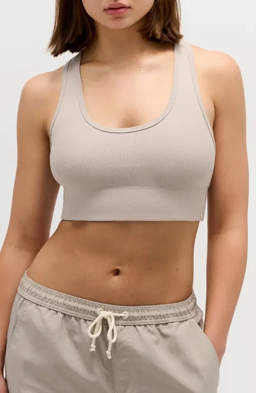 New Balance Made in USA Leisure Bra in Light Mushroom at Nordstrom, Size Large | Nordstrom