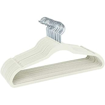 Home-it 319 Premium Velvet Heavy duty-50 Pack Non Slip Suit Clothes Hanger Hook Swivel 360-Ultra ... | Amazon (US)