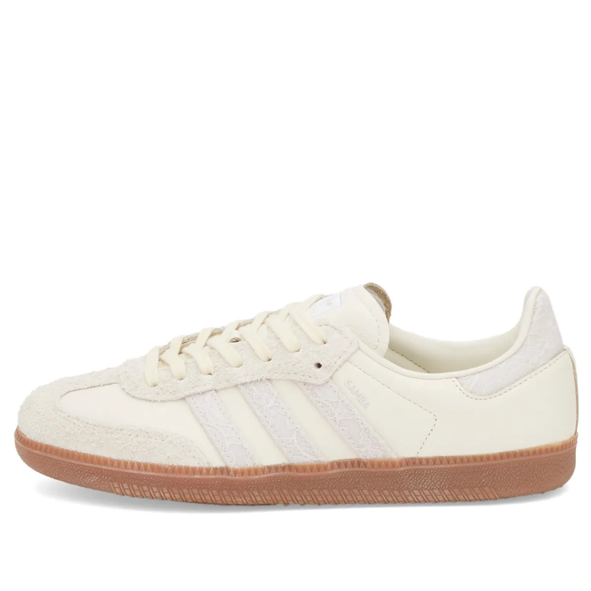 Adidas Women's x NAKED Copenhagen Samba OG Sneaker in Off White/Crystal White/Silver, Size UK 5.5 | END. Clothing