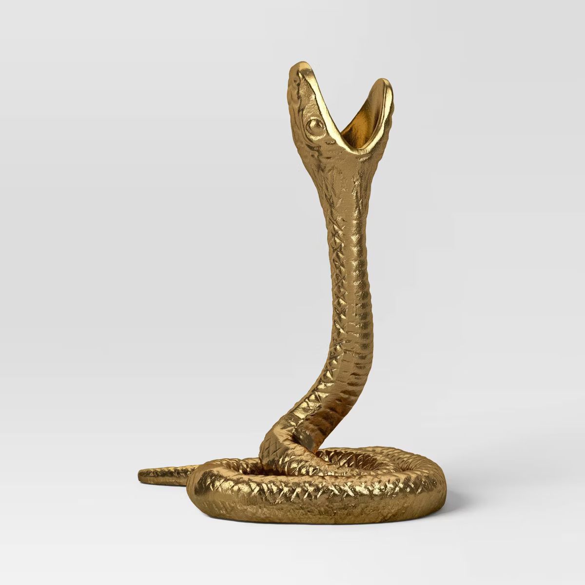 Single Snake Taper Candle Holder Aluminum Gold - Threshold™ | Target