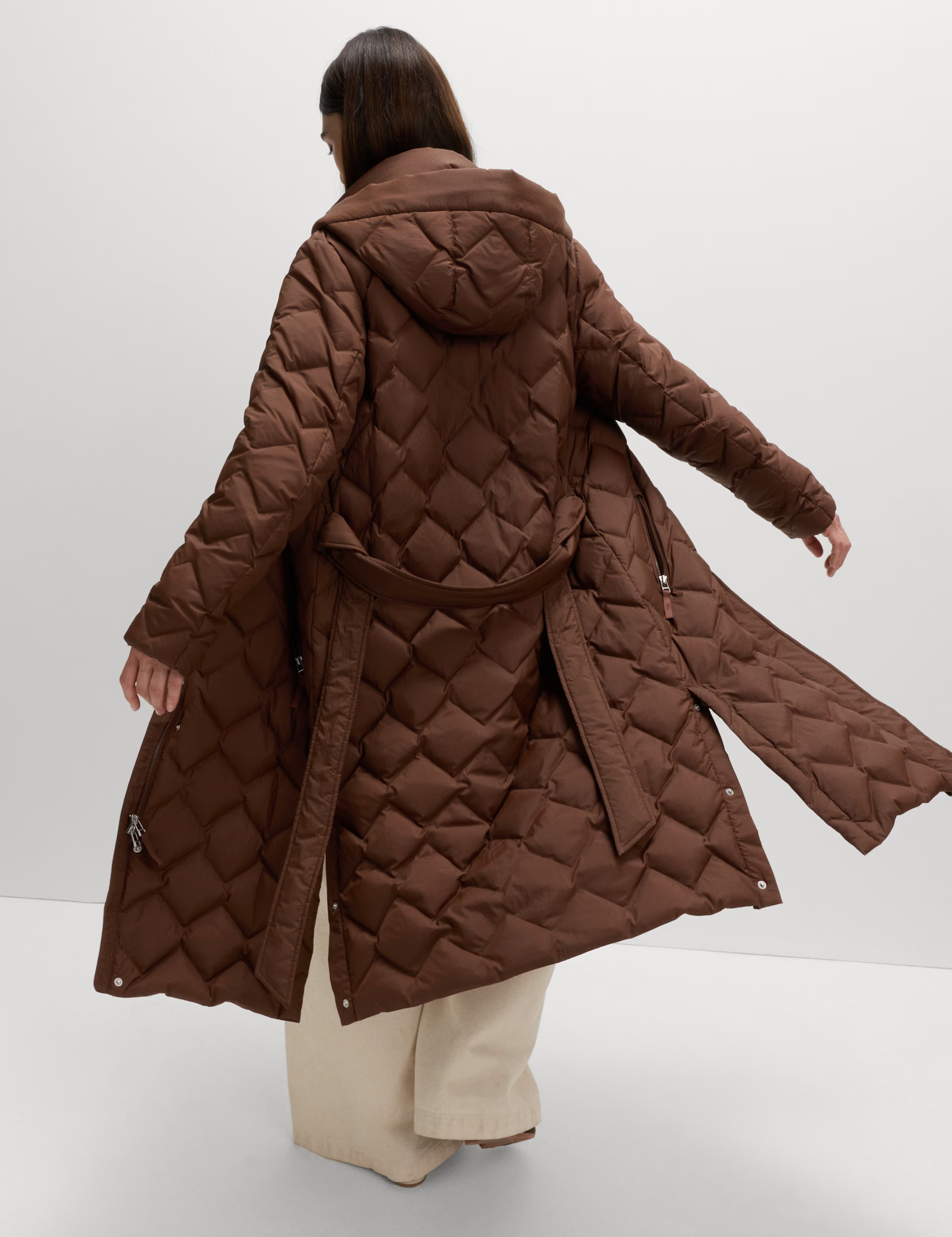 Feather & Down Quilted Zig Zag Coat | M&S | M&S | Marks & Spencer (UK)