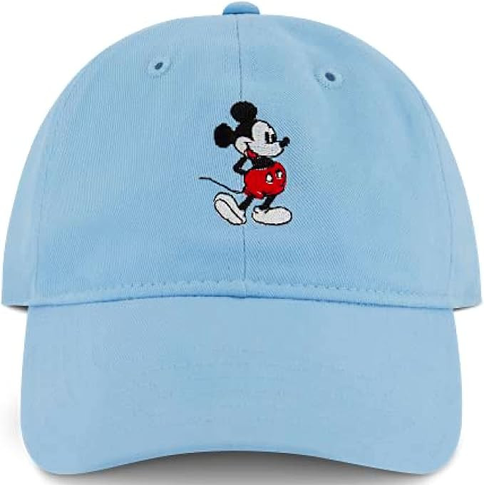 Disney Mickey Mouse Embroidered Cotton Adjustable Dad Hat with Curved Brim | Amazon (US)