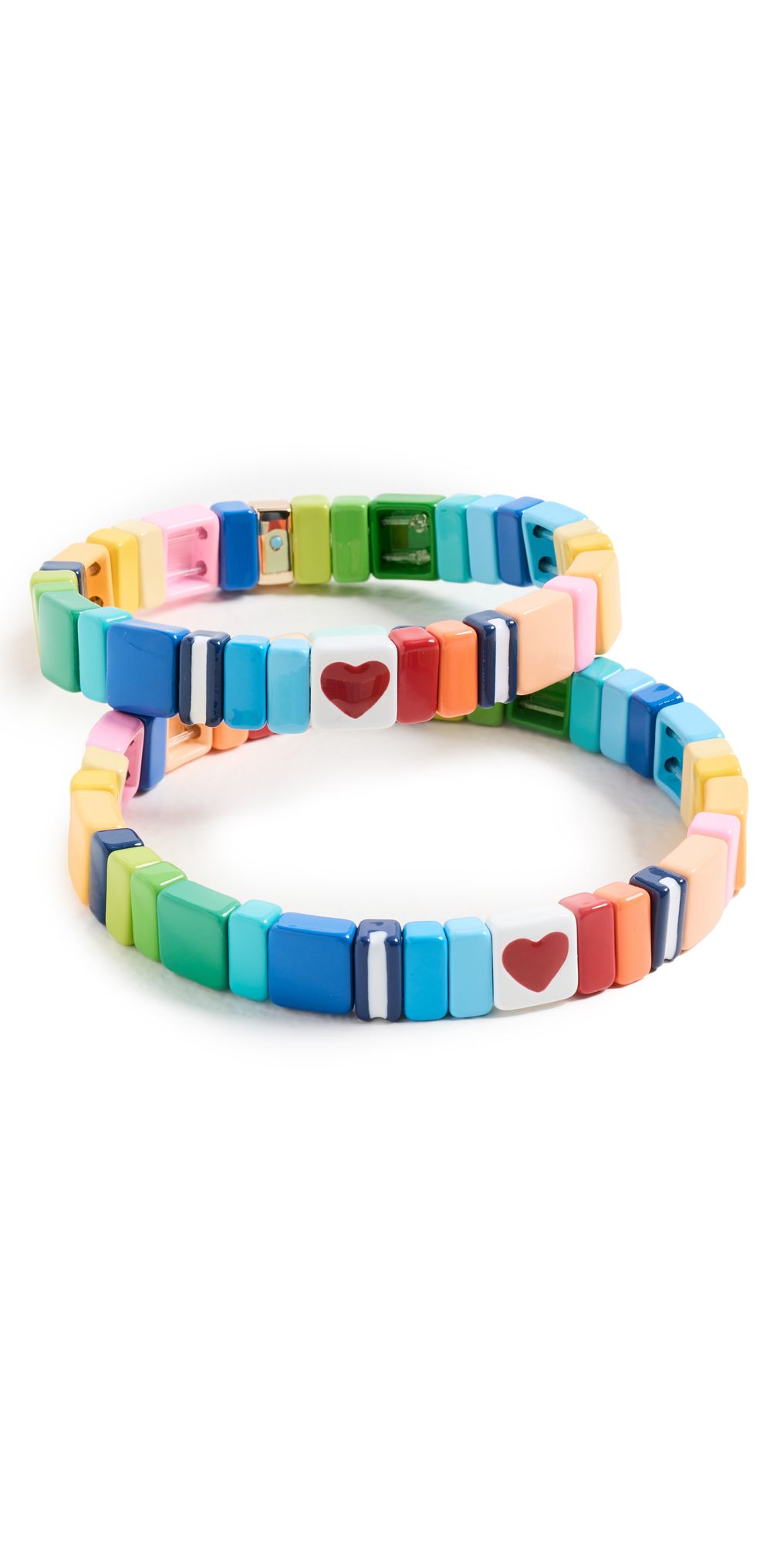 Roxanne Assoulin Mommy & Me Rainbow Hearts Bracelet Set | Shopbop