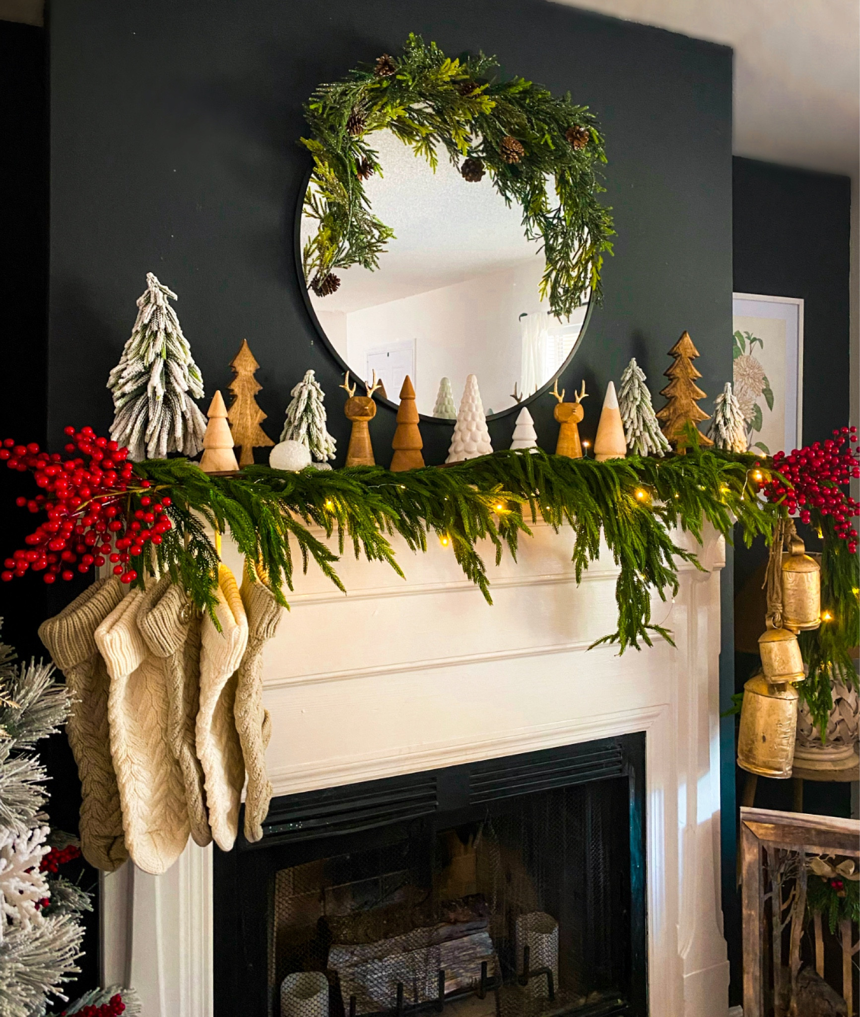 Christmas fireplace mantle decor ! It’s the season and I’m getting all the cozy vibes! 

#LTKhome #LTKSeasonal #LTKHoliday
