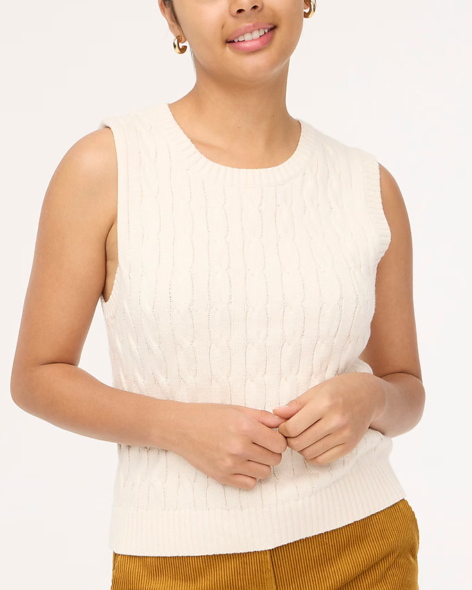 Cable-knit sweater-vest | J.Crew Factory