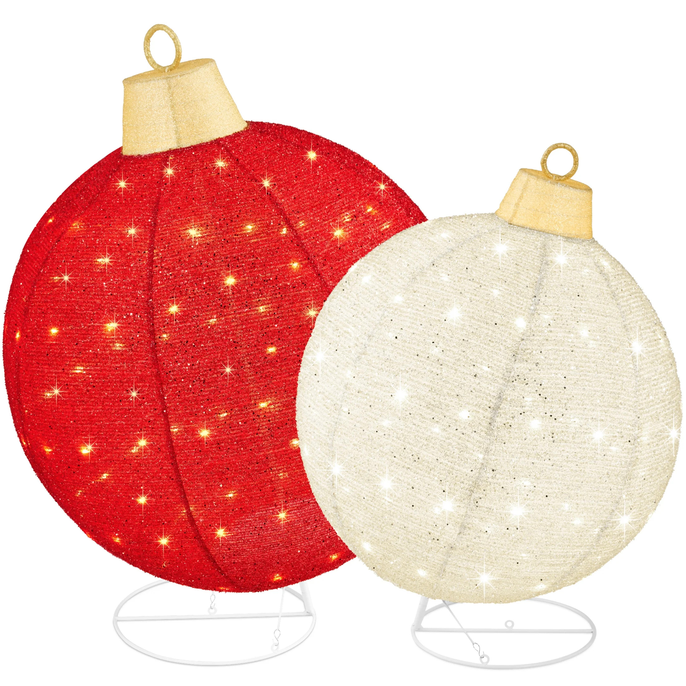 Best Choice Products 2pc Lighted Pop-Up Christmas Ornaments Outdoor Holiday Decoration w/ 180 LED... | Walmart (US)