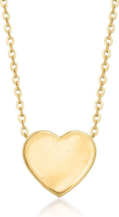 RS Pure by Ross-Simons 14kt Yellow Gold Heart Pendant Necklace. 16 inches | Amazon (US)
