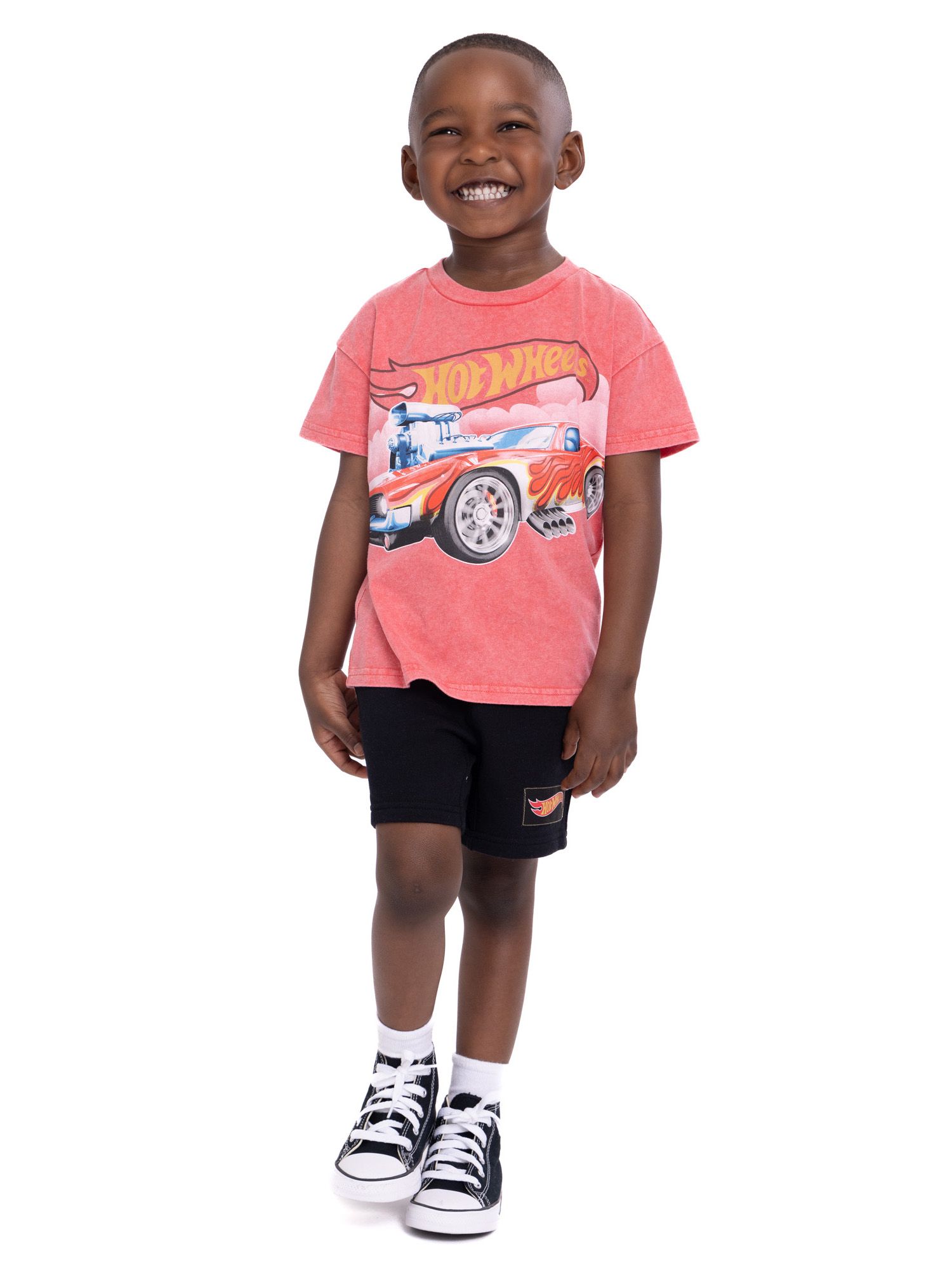 Hot Wheels Toddler Boys Short Sleeve T-Shirt and Shorts Set, 2-Piece, Sizes 12M-5T | Walmart (US)