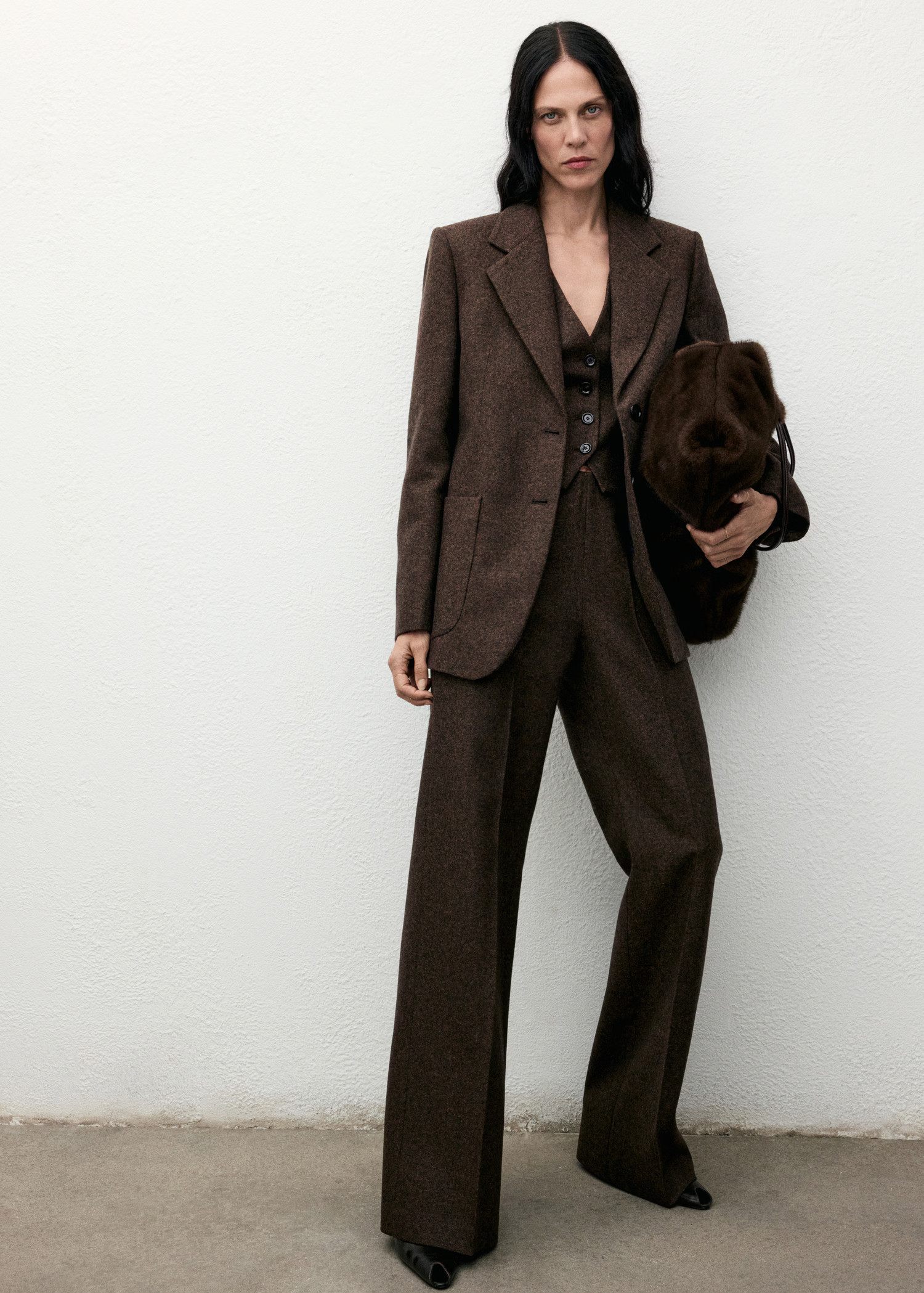 Speckled wool trousers | Mango (US/MX/AU)