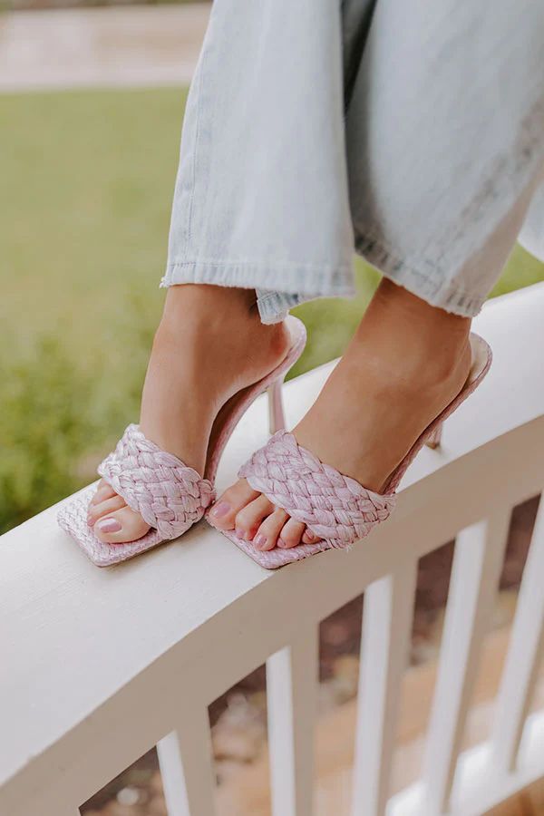 The Teera Woven Heel In Light Pink | Impressions Online Boutique