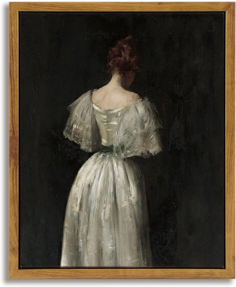 InSimSea Framed Canvas Wall Art Home Decor Seventeenth Century Lady by William Merritt Chase Clas... | Amazon (US)
