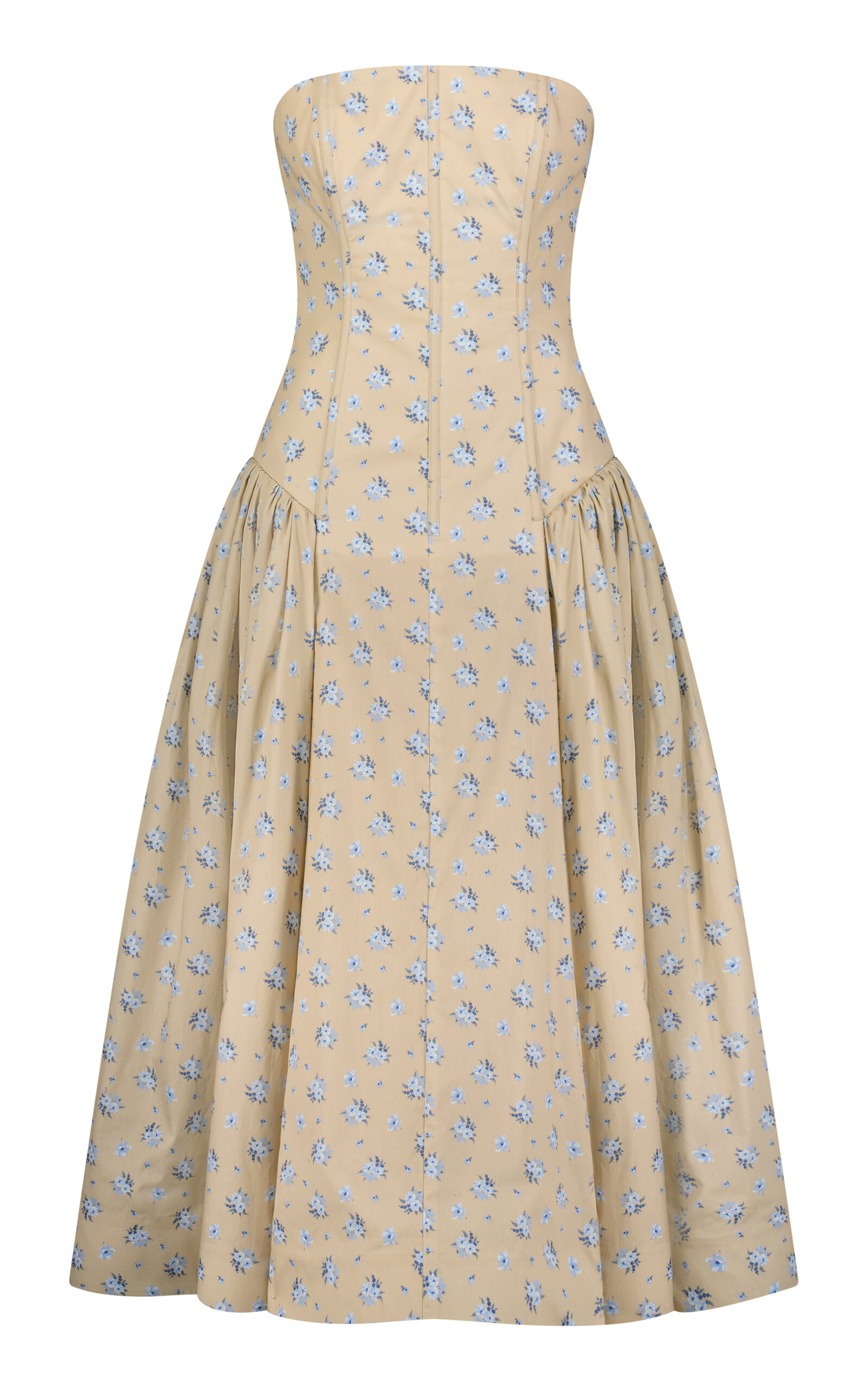 Floral Printed Cotton Strapless Dress | Moda Operandi (Global)