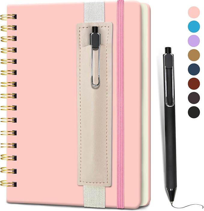 Small Spiral Notebook (Pink) - 5.7"x 8.27", 160 Lined Pages - A5 Travel Journal for Kids Girls Wo... | Amazon (US)