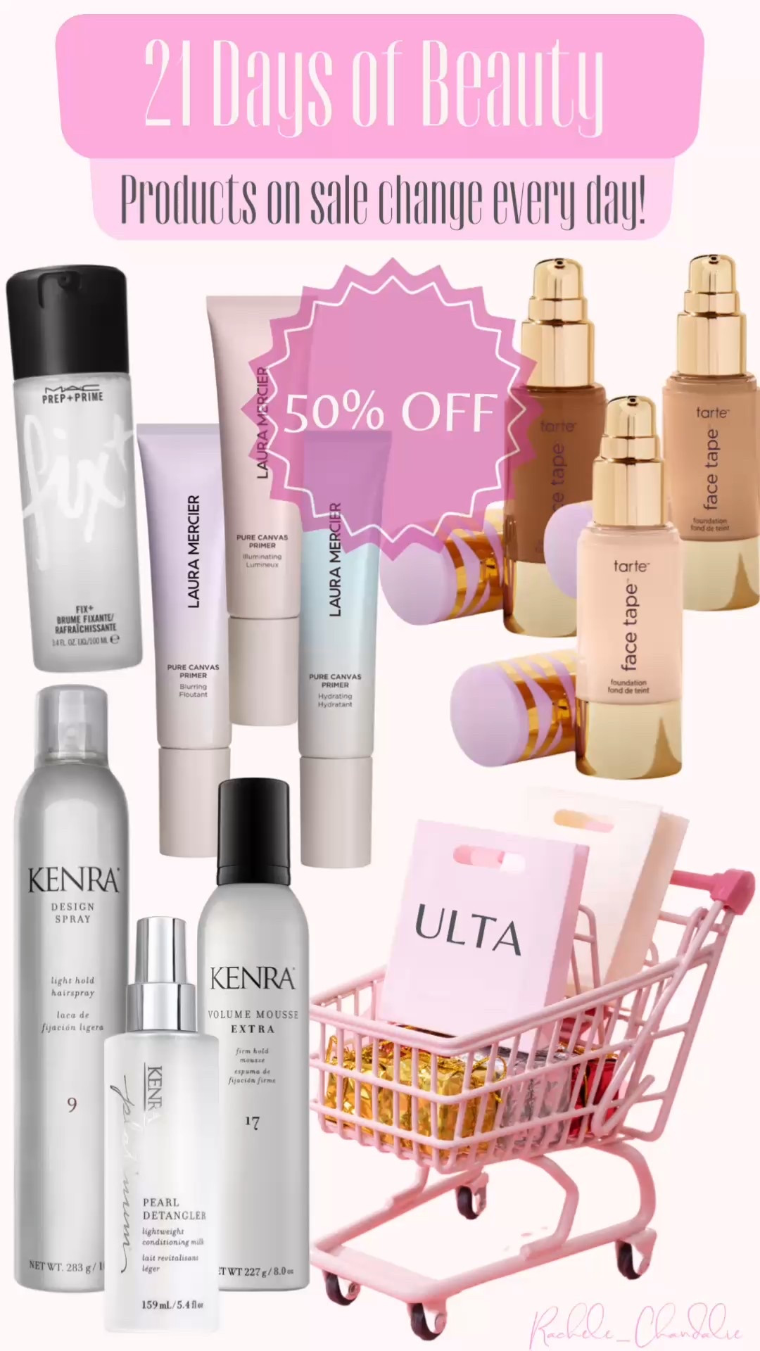 ULTA SALE
21 DAYS OF BEAUTY
🤍

50% Off Today Only! Tomorrow, the products on sale will change. 

Ulta sale, Makeup, Lipstick, Mac, Laura Mercier, Tarte Shape Tape, Kenra Hairspray, Kenra Mousse, Makeup Sale   #LTKSpringSale 

#LTKBeauty #LTKSaleAlert #LTKFindsUnder50